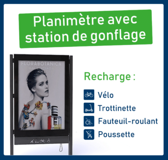 Planimètres avec des stations de gonflage intégrées.