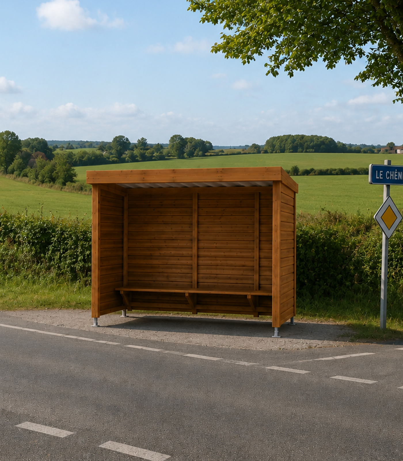Abribus Scolaire Bois