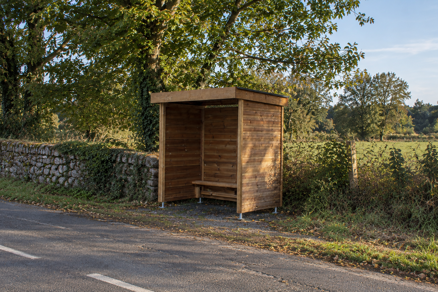 Abribus Scolaire Bois