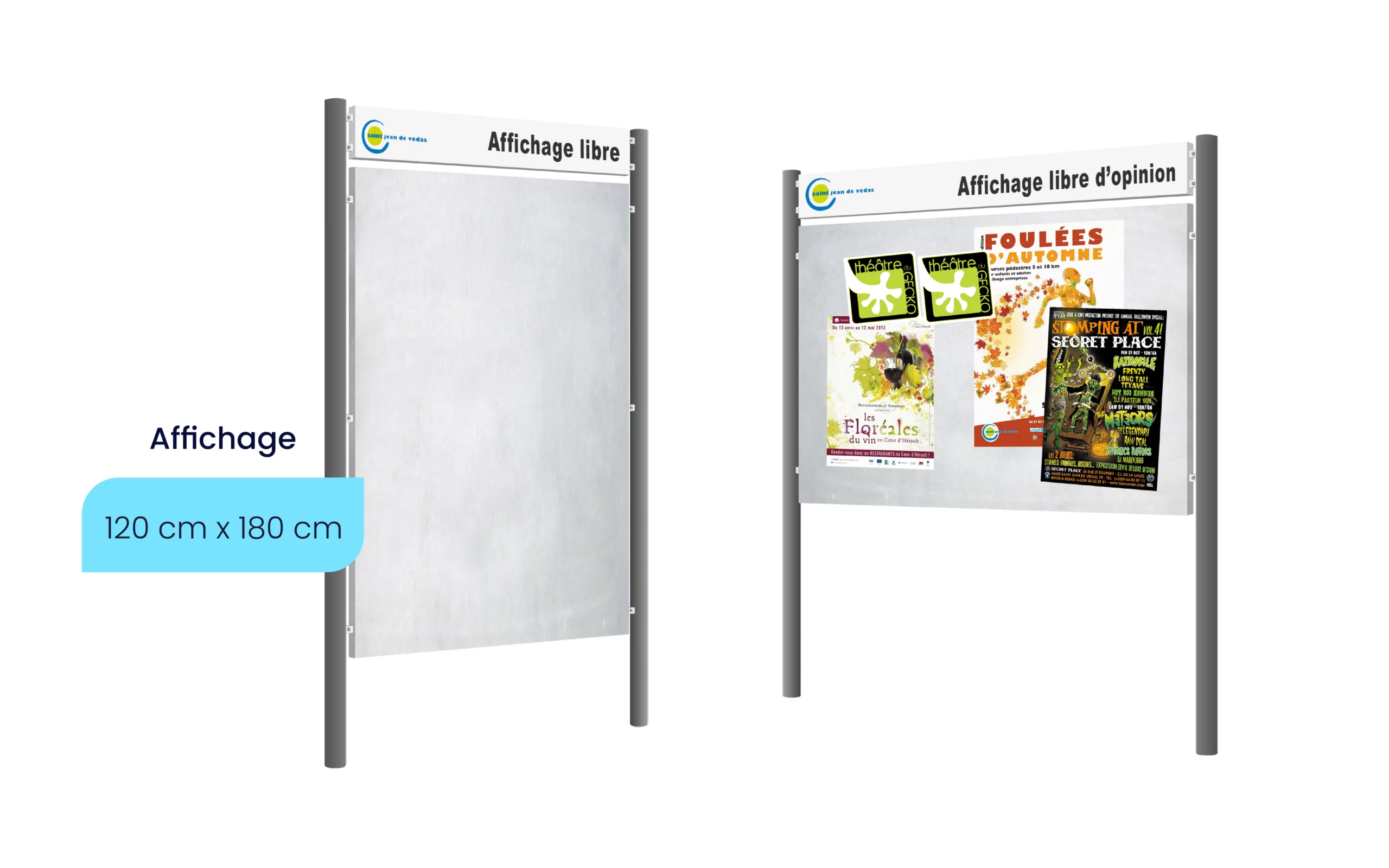 Affichage bandeau : horizontal ou vertical